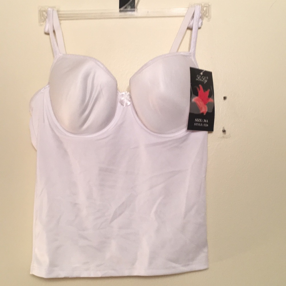 Sexy LiLy white Camisole Cami / Bra NWT